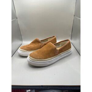 Tommy Bahama Womens Tan Slip-On Suede Shoes 8B Painter